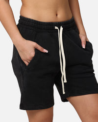 The Anti Order Hyphen Sweat Shorts Washed Black