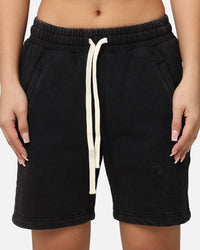 The Anti Order Hyphen Sweat Shorts Washed Black