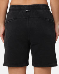 The Anti Order Hyphen Sweat Shorts Washed Black