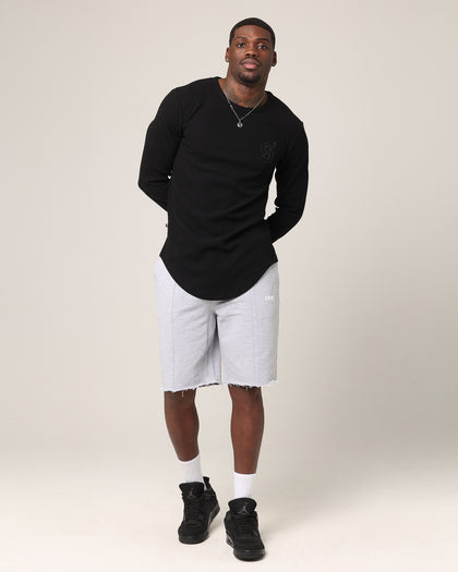 Saint Morta Baggy 90's Sweat Shorts Light Grey Marl