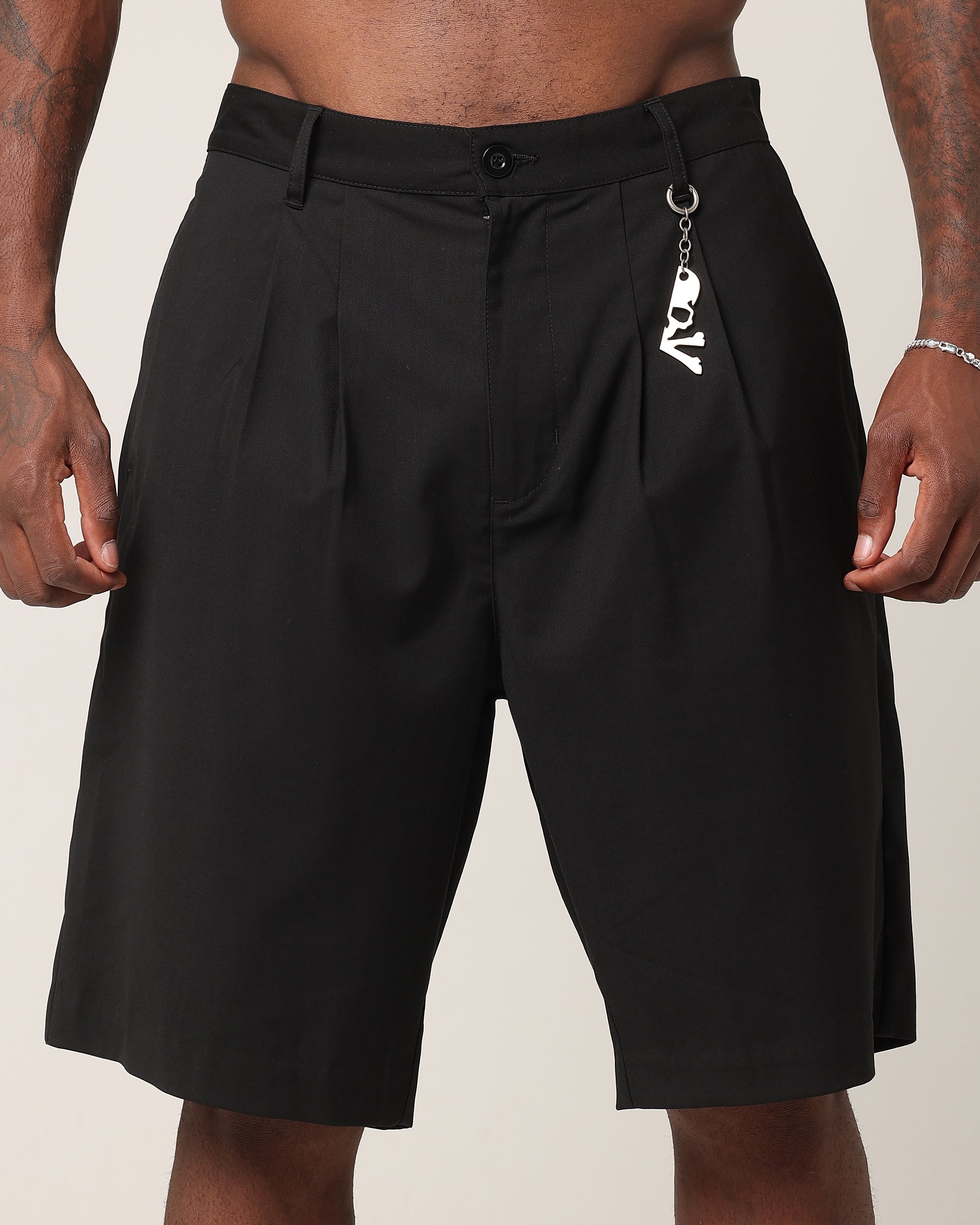 Saint Morta Baggy Trouser Shorts Black | Culture Kings US