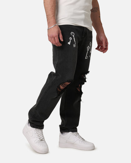Saint Morta Skeleton Key Psykhe Jeans Black Shadow