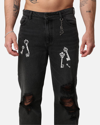 Saint Morta Skeleton Key Psykhe Jeans Black Shadow