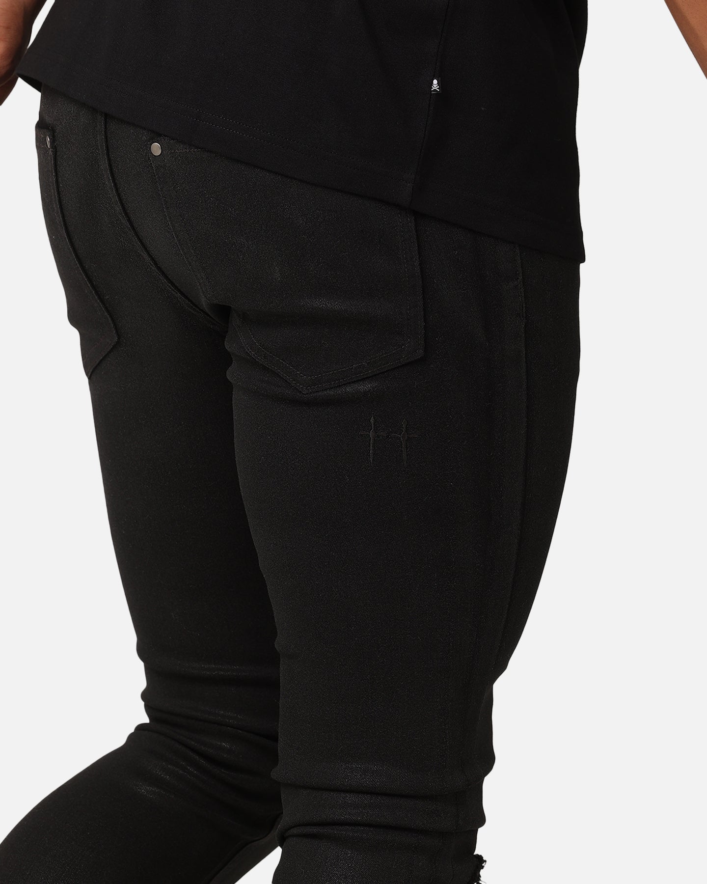 Saint Morta Wax Destroy Dynasty Jeans Black | Culture Kings US