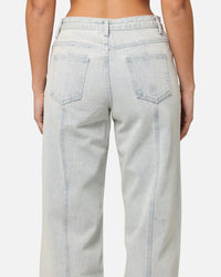 XXIII Women's Seamed Straight Leg Jeans Pale Blue
