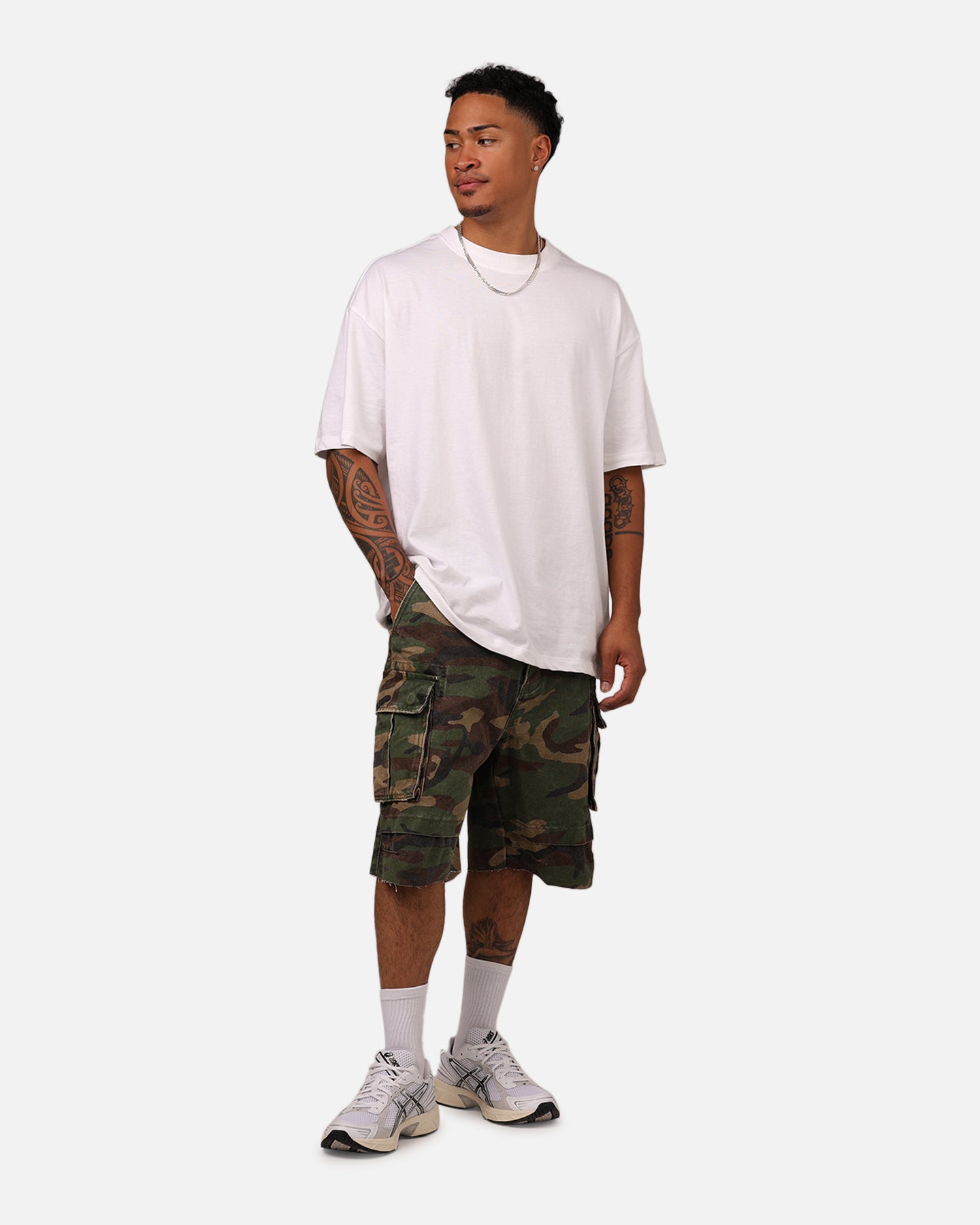 MNML Ultra Baggy Ruff Pocket Camo Shorts Hunter Camo | Culture