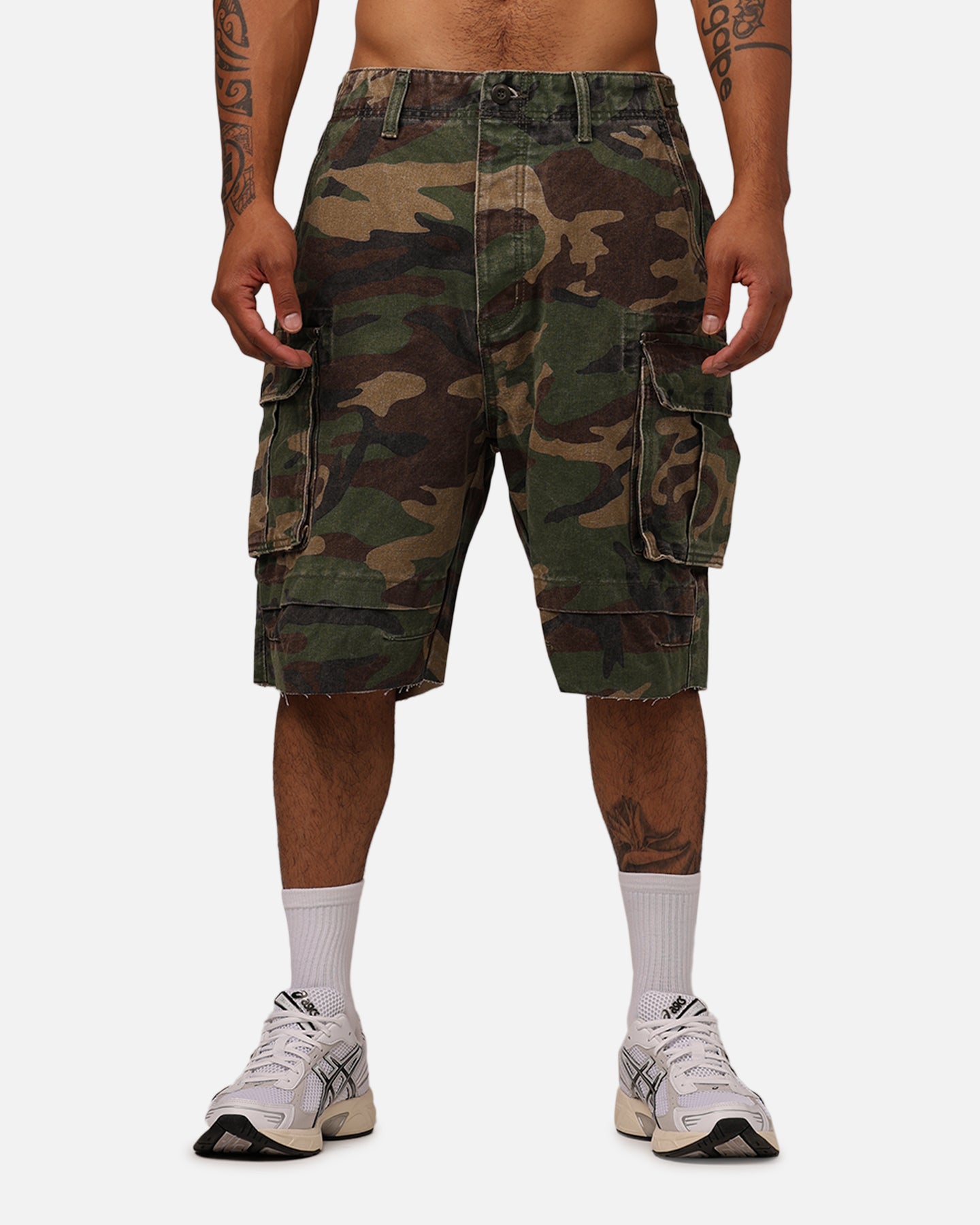 MNML Ultra Baggy Ruff Pocket Camo Shorts Hunter Camo | Culture