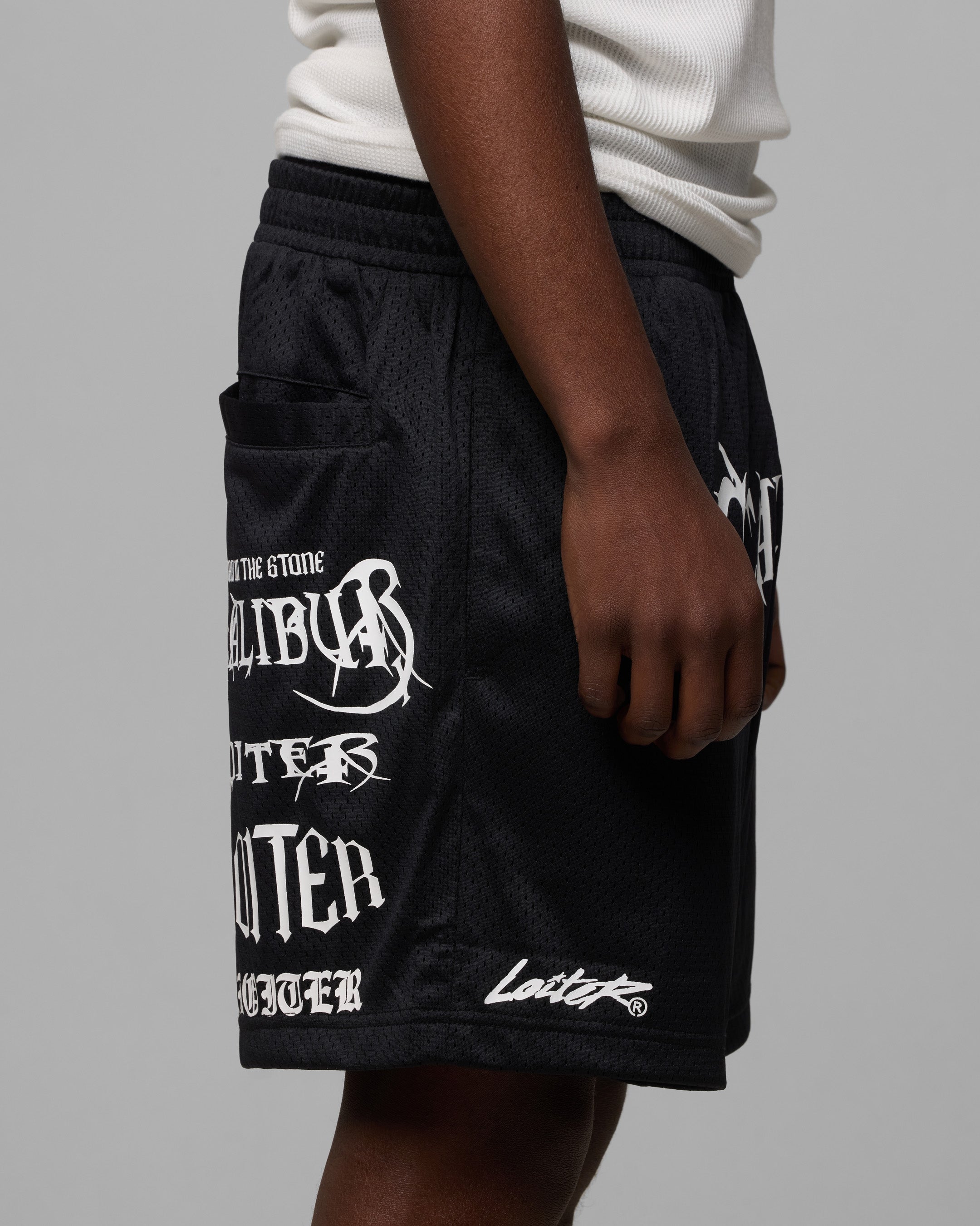 Loiter Excalibur Mesh Shorts Black | Culture Kings US