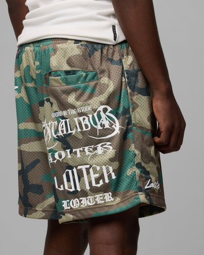 Loiter Excalibur Mesh Shorts Woodland Camo