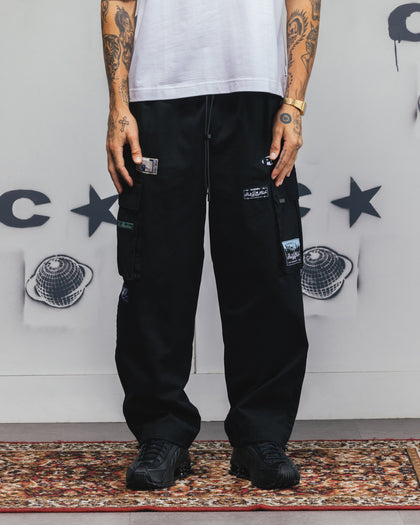 Carre Patchwork Cargo Jogger Black