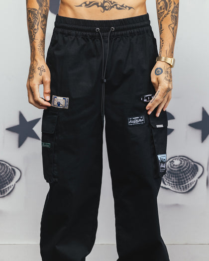 Carre Patchwork Cargo Jogger Black