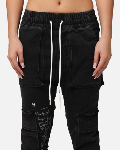The Anti Order Blueprint Denim Joggers Vintage Black