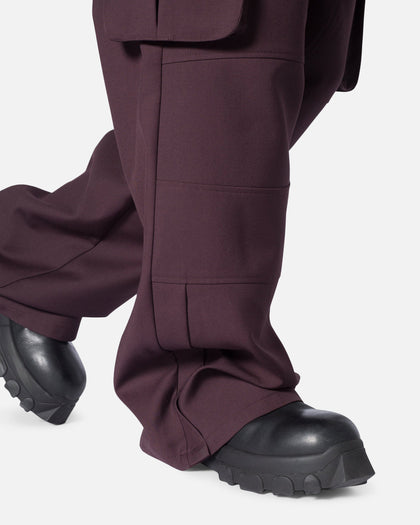 MNML Baggy Cargo Trouser Pants Burgundy