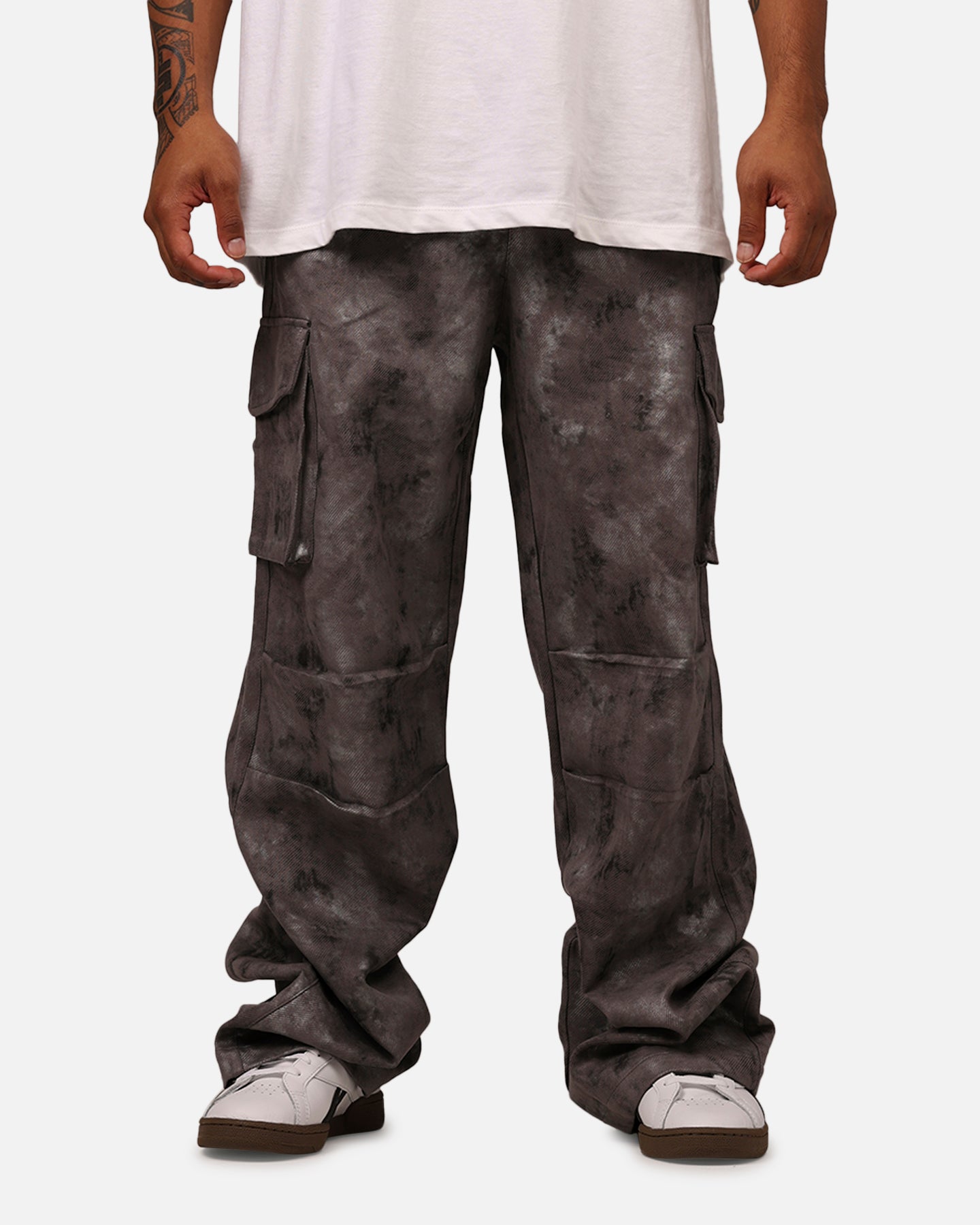 MNML Baggy Dual Sueded Cargo Pants Grey | Culture Kings US