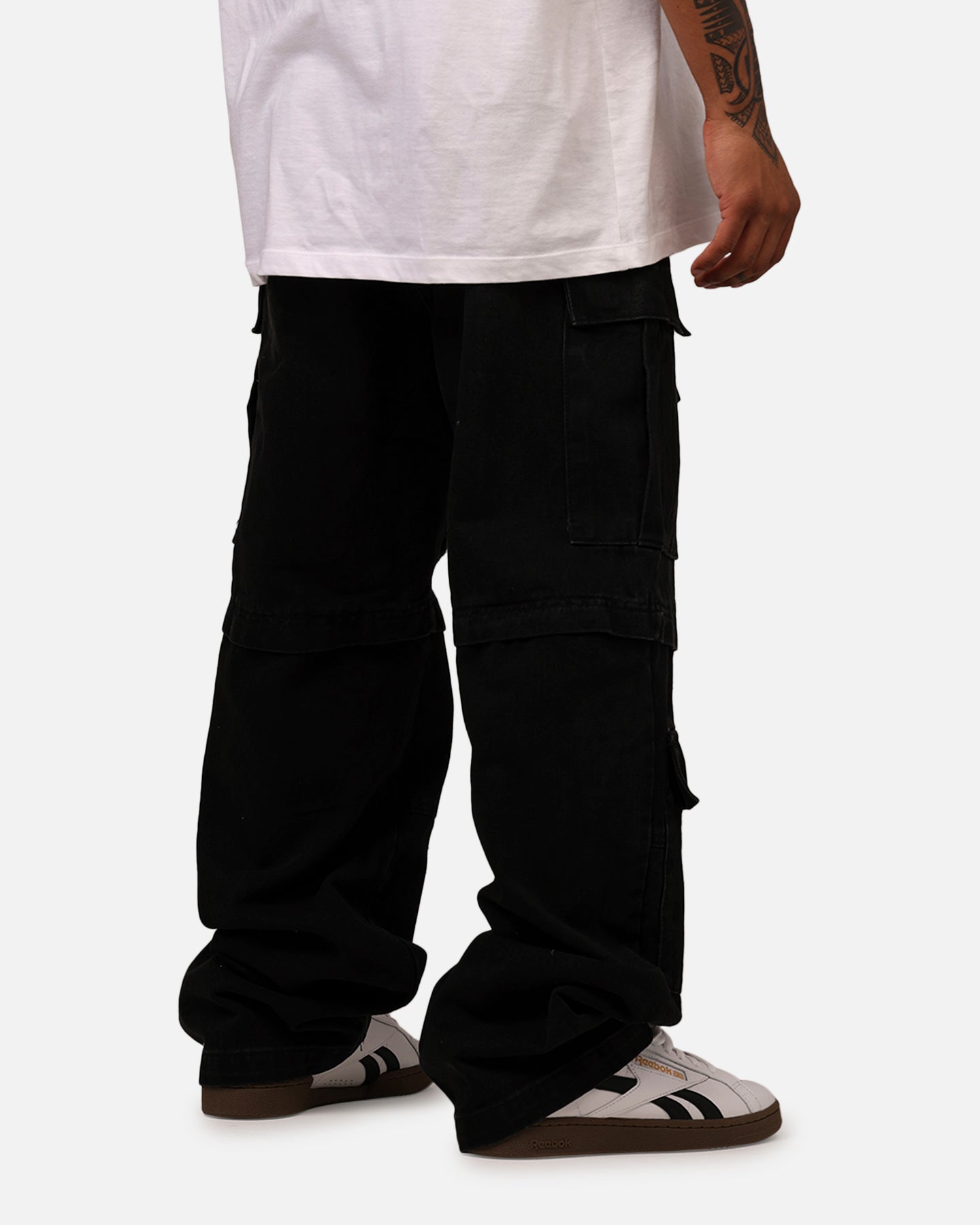 MNML Ultra Baggy Dirt Rain Cargo Denim Jeans Black | Culture Kings US