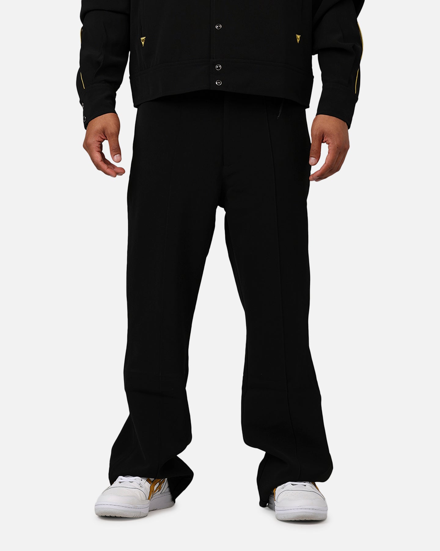 MNML Western Stitch Trouser Pants Black/Gold | Culture Kings US