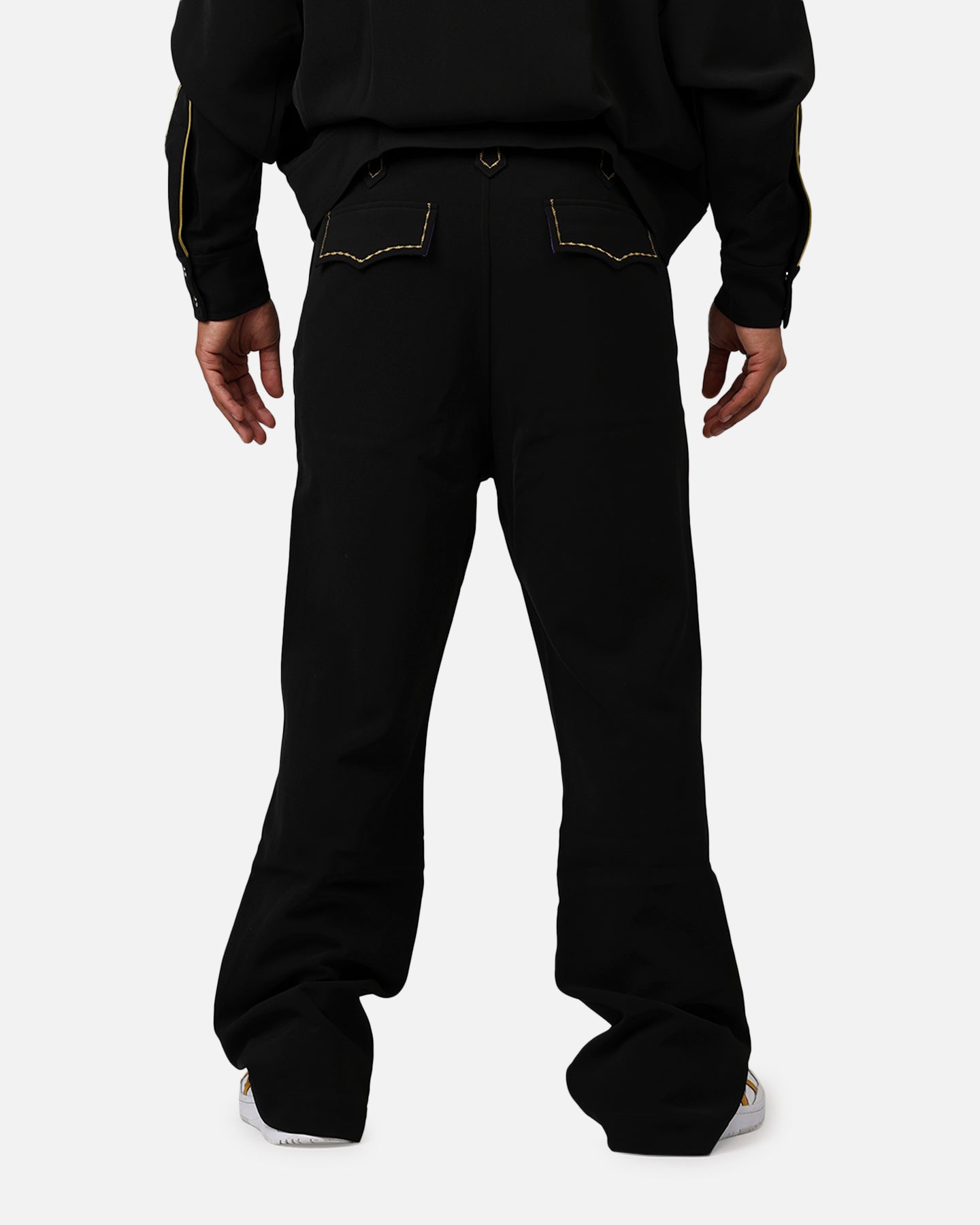 MNML Western Stitch Trouser Pants Black/Gold | Culture Kings US