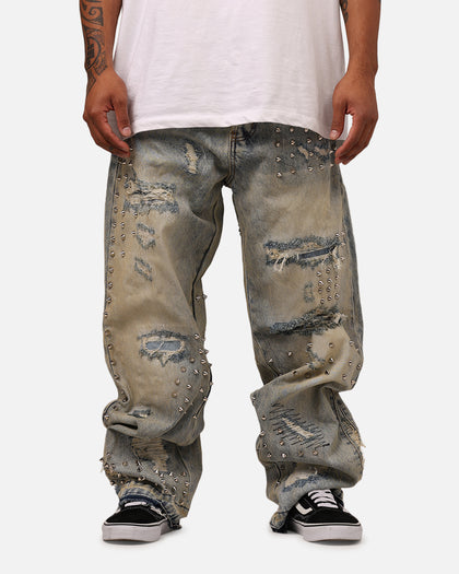 MNML Ultra Baggy Emo Denim Jeans Blue Culture Kings US