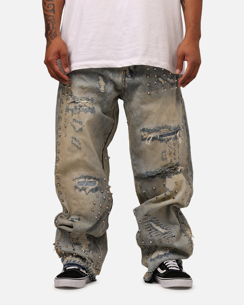 MNML Ultra Baggy Emo Denim Jeans Blue Culture Kings US
