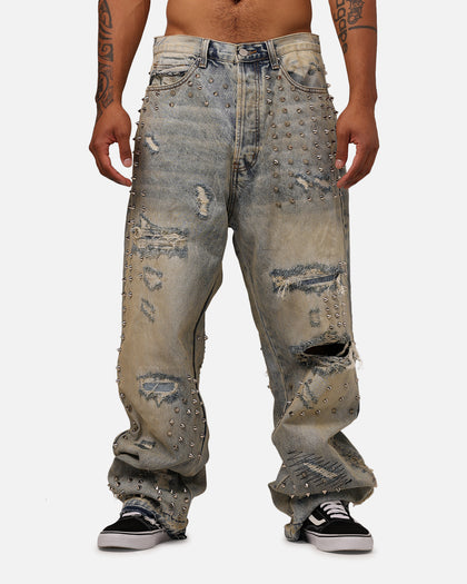 MNML Ultra Baggy Emo Denim Jeans Blue Culture Kings US