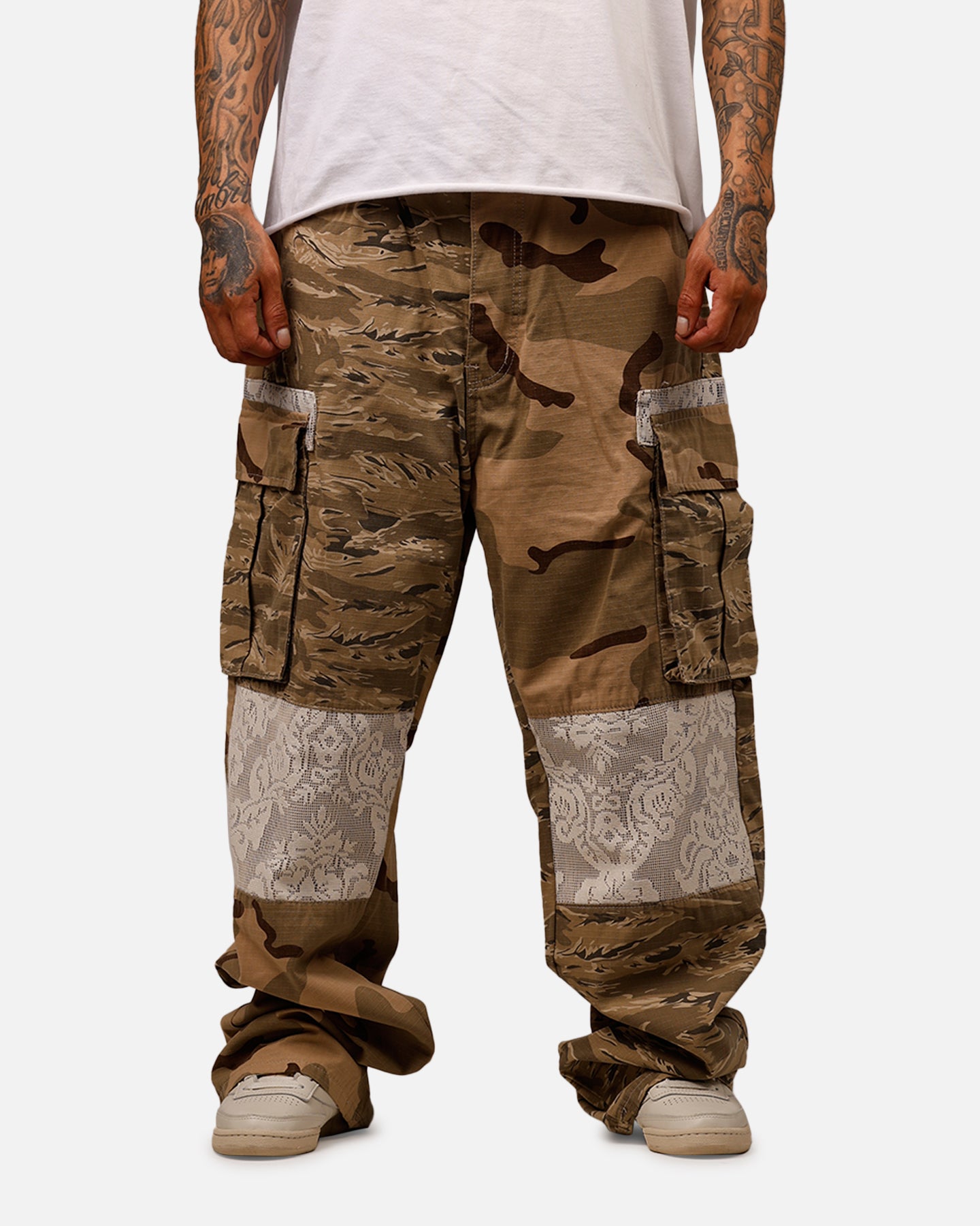MNML Ultra Baggy Camo Ripstop Cargo Pants Multi | Culture Kings US