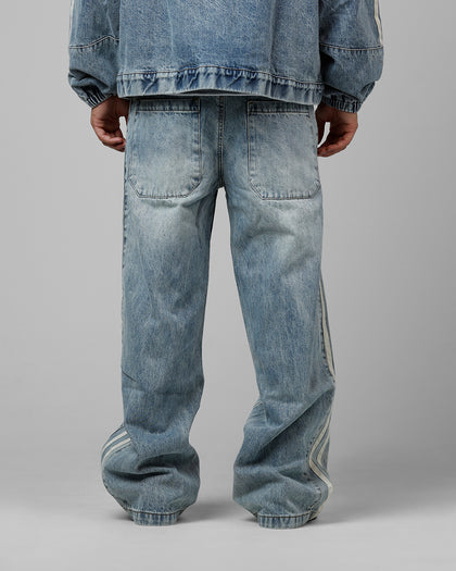 Loiter Track Star Denim Jeans Blue Wash