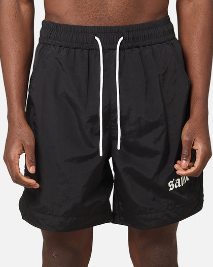 Saint Morta Gothic Nylon Shorts Black