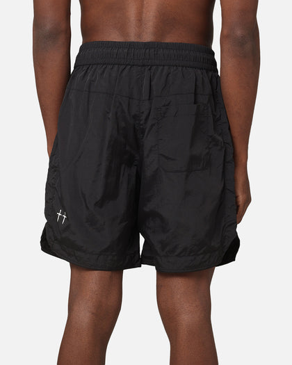 Saint Morta Gothic Nylon Shorts Black