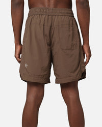Saint Morta Gothic Nylon Shorts Chocolate