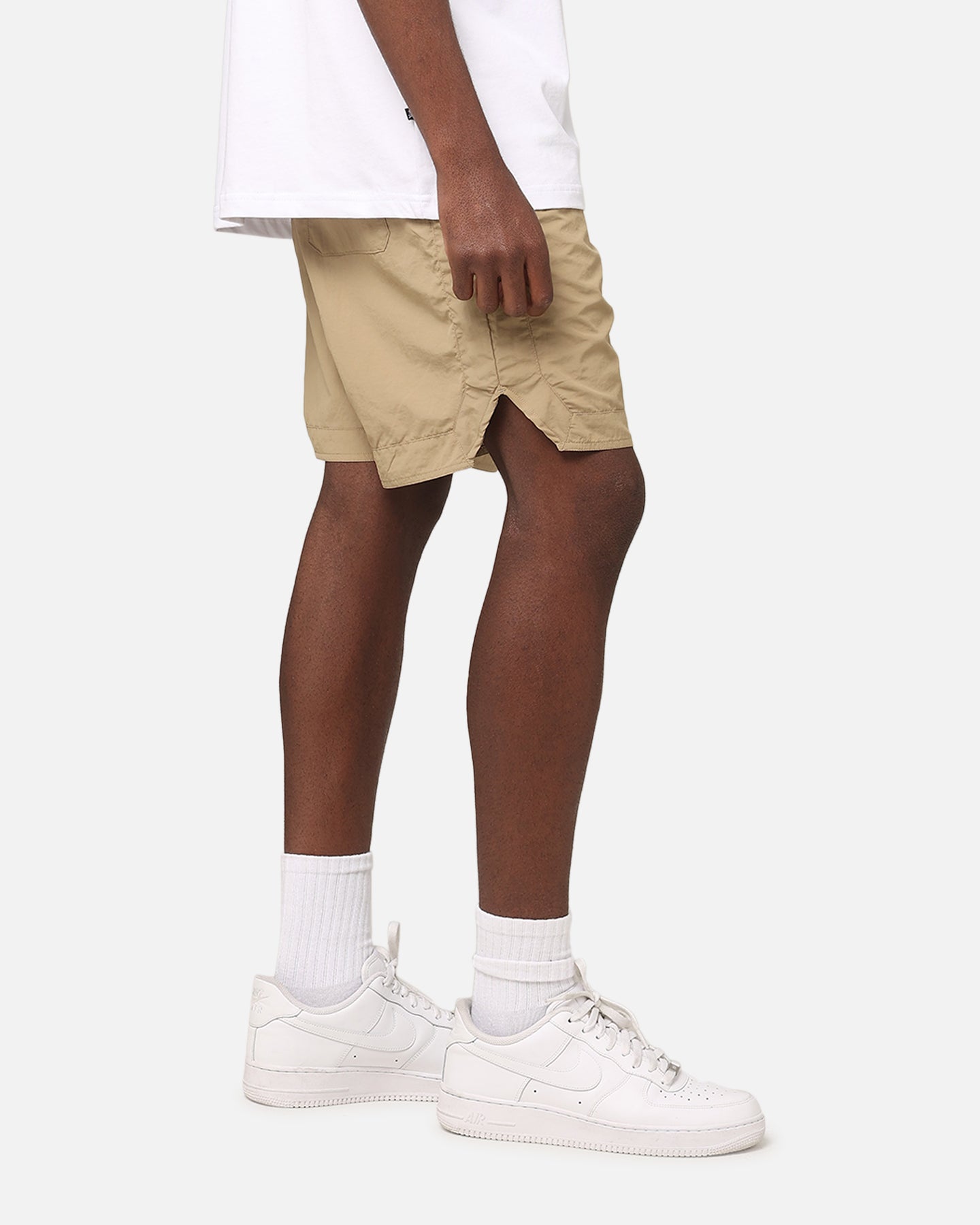 Saint Morta Gothic Nylon Shorts Tan | Culture Kings US