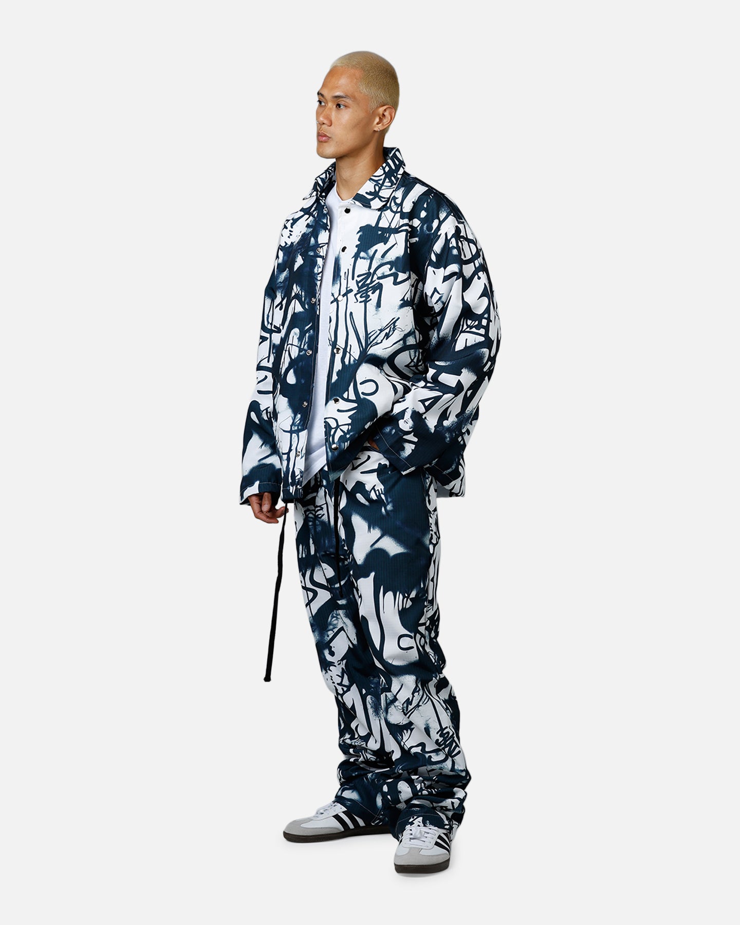 MNML Graffiti Coach Pants Black/White | Culture Kings US