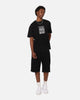 S Double Denim Standard Shorts Black Rinse
