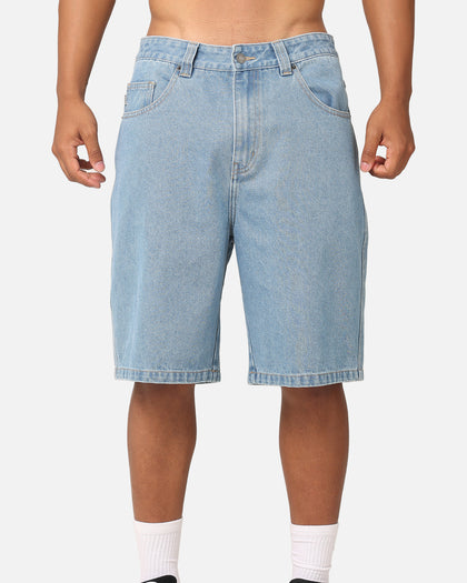 S Double Denim Standard Shorts Mid Blue