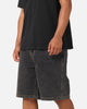 S Double Denim Standard Shorts Washed Black