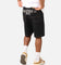S Double Print Denim Standard Shorts Black