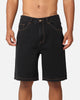 S Double Print Denim Standard Shorts Black