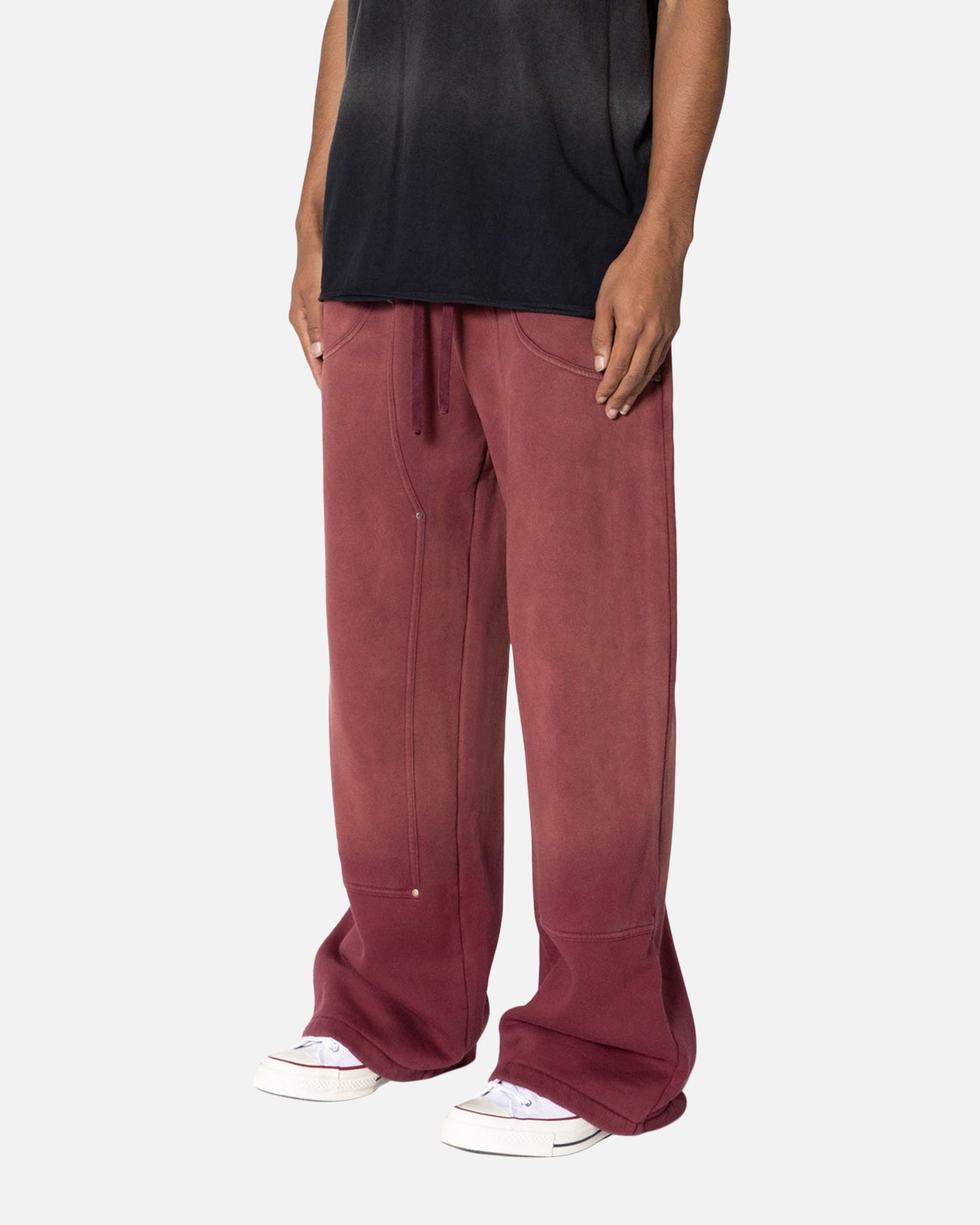 MNML West Double Knee Sweatpants Red | Culture Kings US