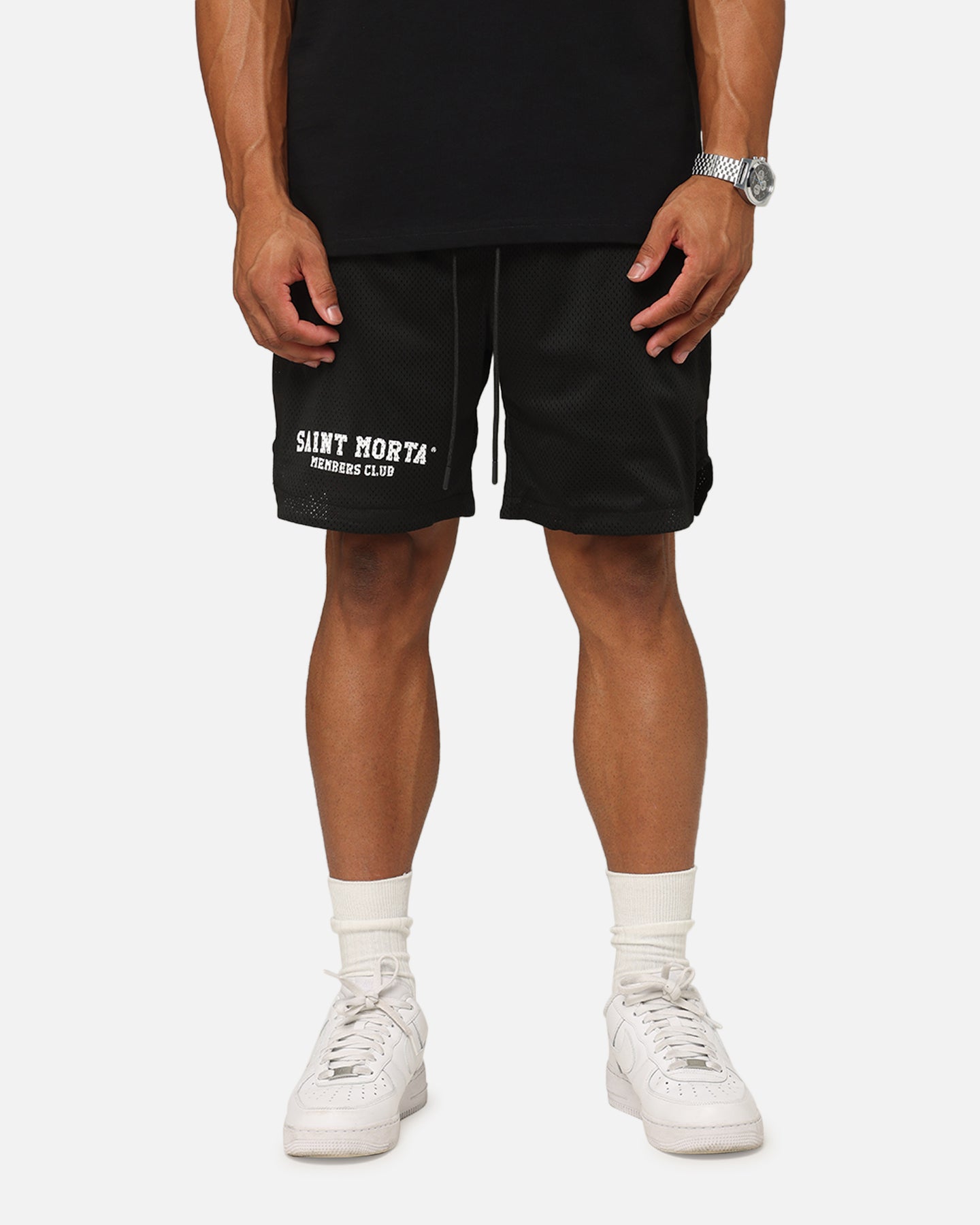 Saint Morta Members Club Mesh Shorts Black | Culture Kings US