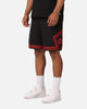 Carre Fold Mesh Basketball Shorts Black/Red