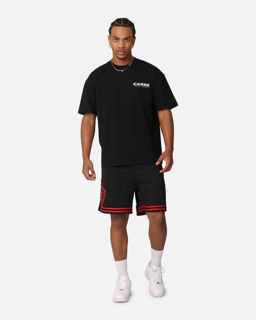 Carre Fold Mesh Basketball Shorts Black/Red