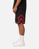 Carre Fold Mesh Basketball Shorts Black/Red