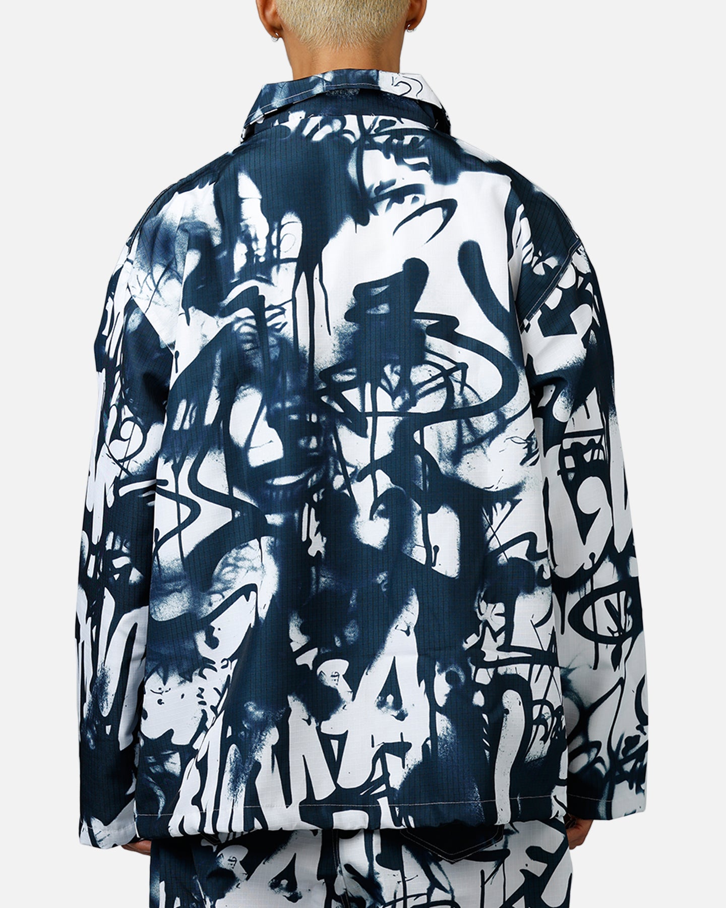 MNML Graffiti Coach Jacket Black/White | Culture Kings US