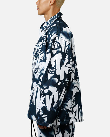 MNML Graffiti Coach Jacket Black/White