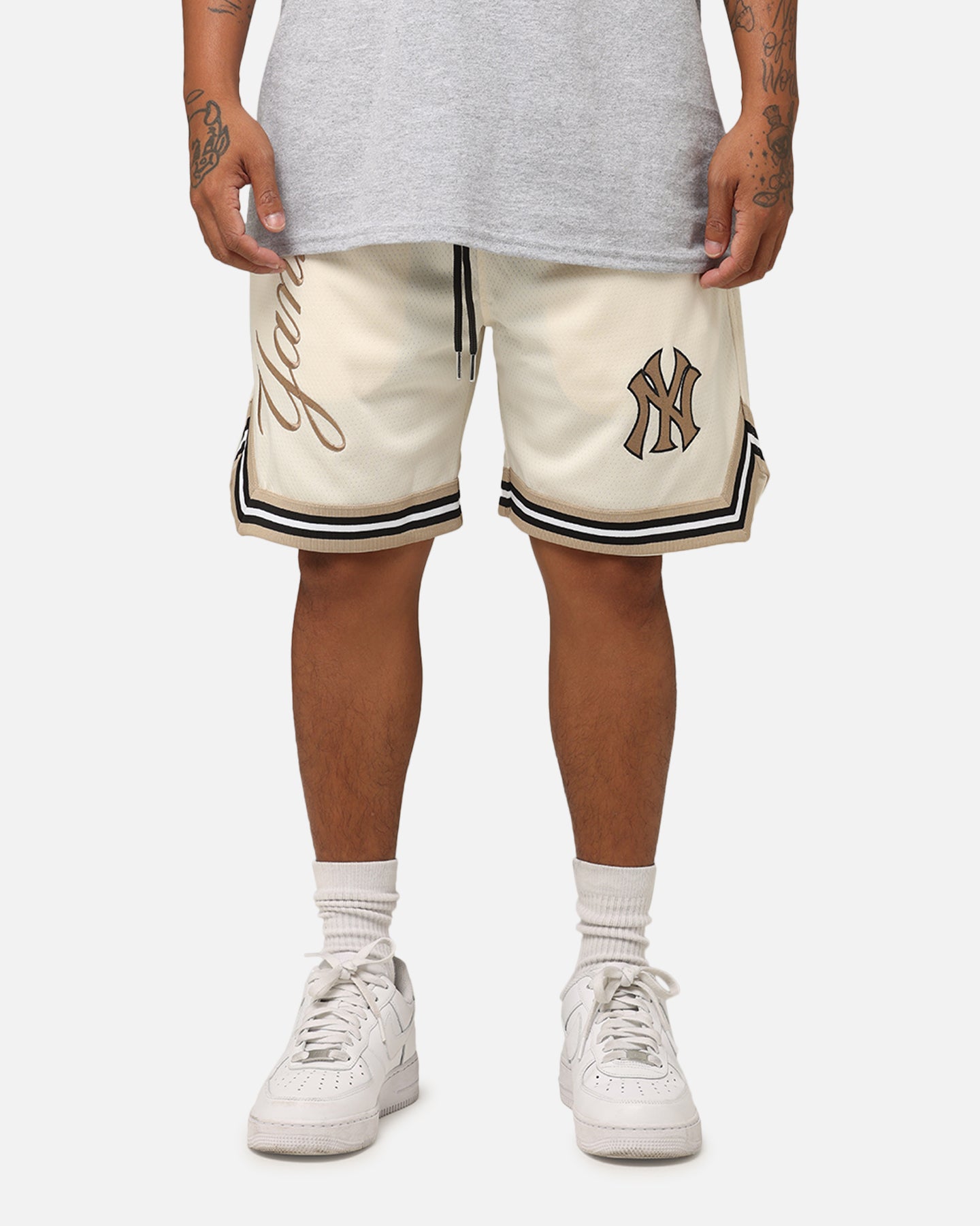 New Era New York Yankees Mesh Shorts Light Beige | Culture Kings US