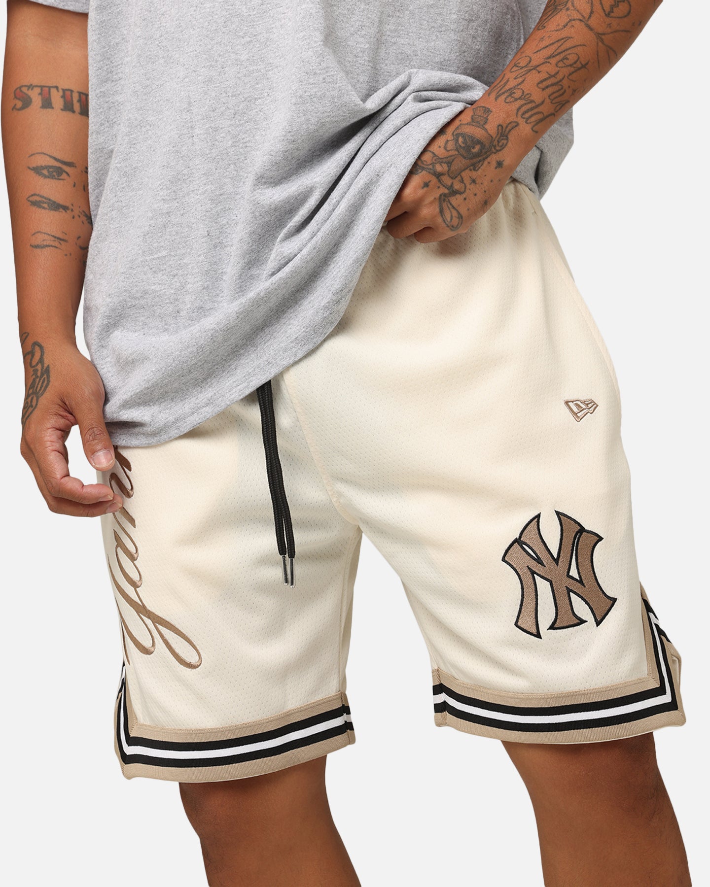 New Era New York Yankees Mesh Shorts Light Beige | Culture Kings US