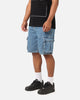 Saint Morta Denim Cargo Shorts Mid Blue Denim