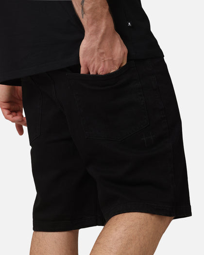 Saint Morta Essential Denim Shorts Washed Black