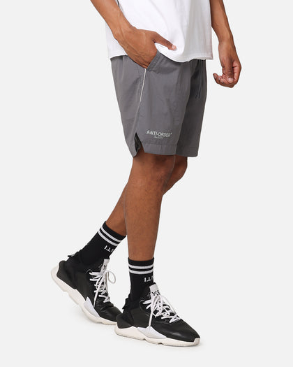 The Anti Order Track Club Nylon Shorts Grey/White