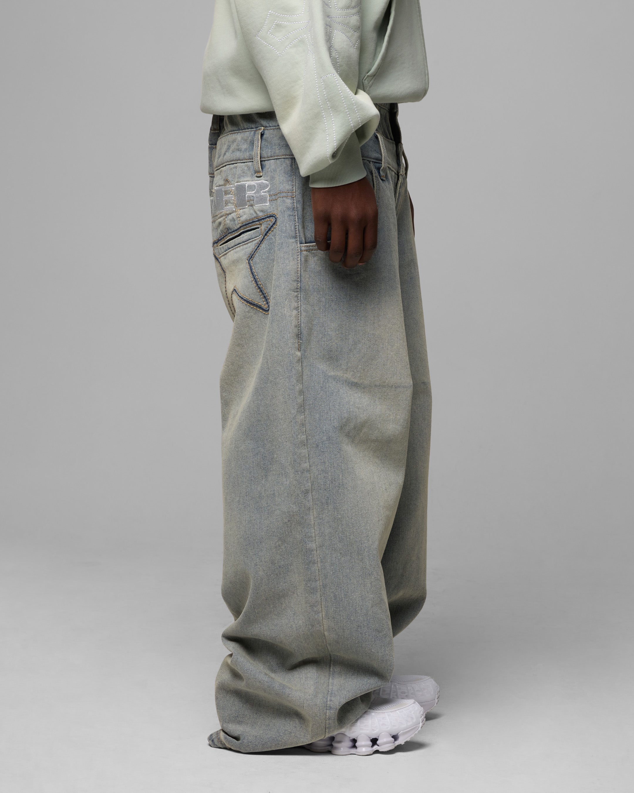スターチーム　LAYERED STAR JEANS BLUE 32 PANTS (menu)