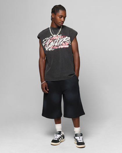 Loiter Premium Essentials Sweat Shorts Washed Black